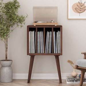 Classic Vinyl Record Player Stand: Ultimate Storage Rack Design