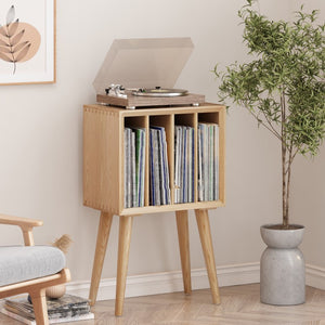 Classic Vinyl Record Player Stand: Ultimate Storage Rack Design